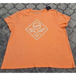 NWT Lucky Brand Orange Graphic Tee XL